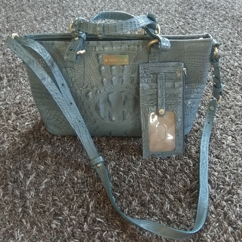 Genuine Brahmin crossbody handbag + wallet